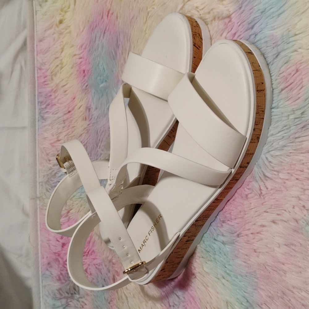 (X-83) Marc Fisher Grandie Sandals Sz.8 Worn 2X Max